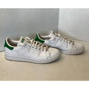 Women's Adidas Stan Smith White/Green Athletic Shoes Lace Up Size 9 APC011001